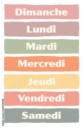 Days of the week in French