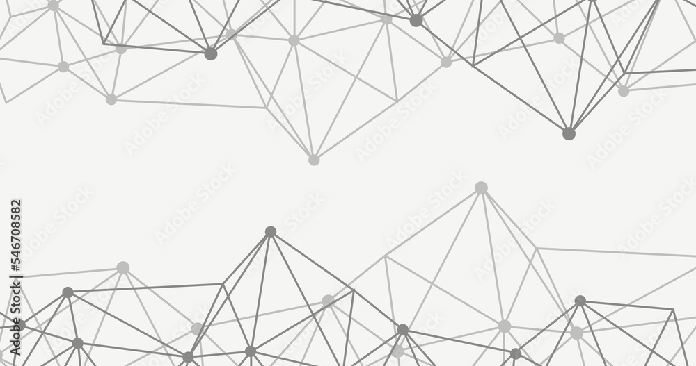 polygon lines and connecting dots abstract background illustration