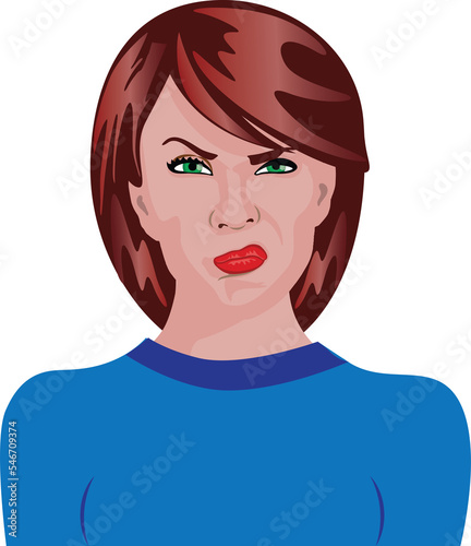 Foto Angry woman illustration
