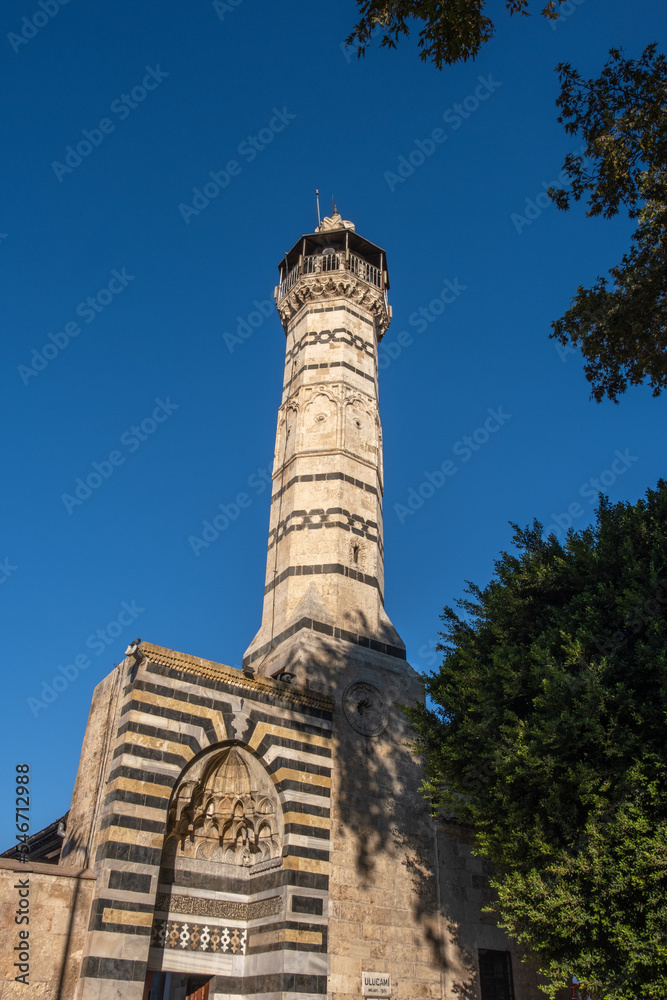 ulucami. grand mosque and historical minaret. adana, turkey. 