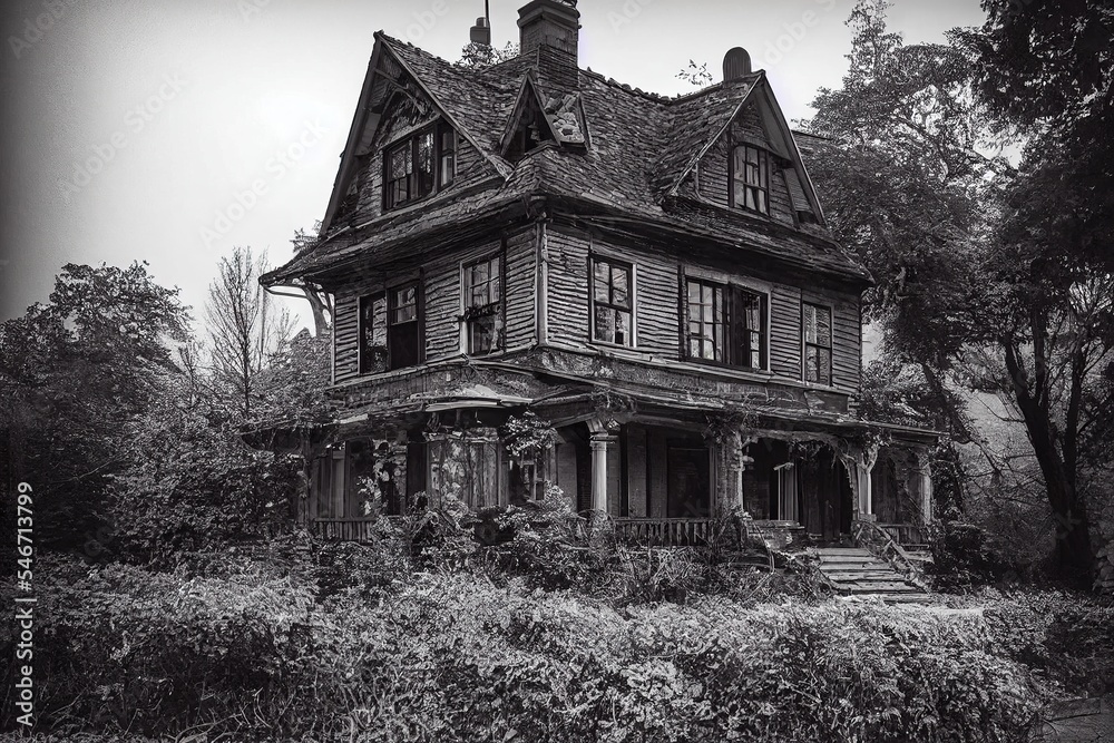 spooky old abandoned house