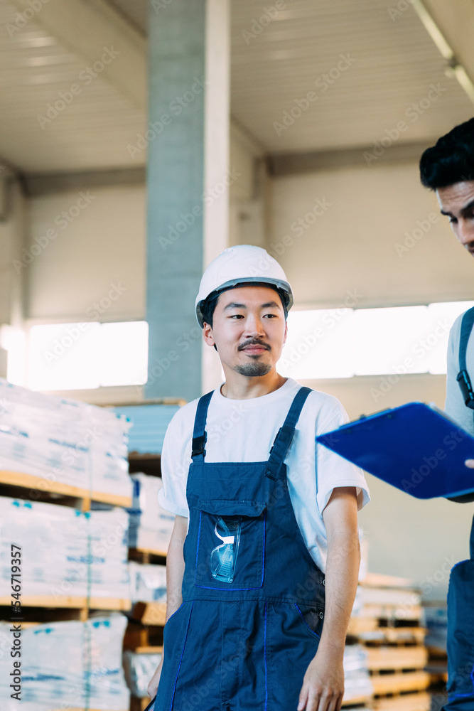 Two Workers in Factory 