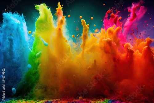 Abstract explosion of color