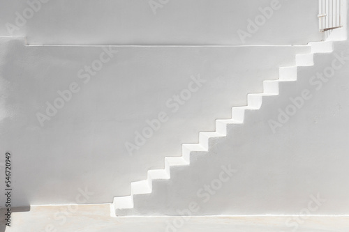 Pure white stairs