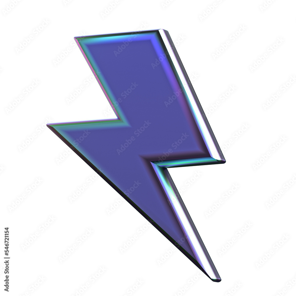 Flash 3d violet bolt lightning