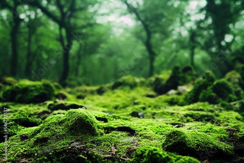 Moss growing in a forest
