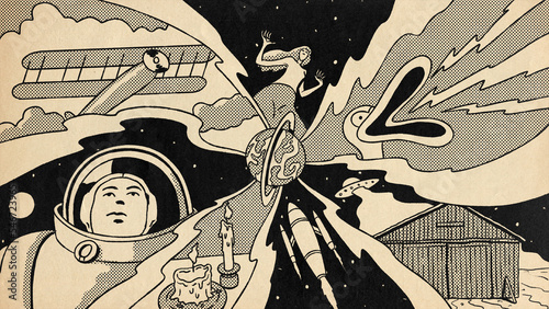 Sci-Fi Radio Stories Illustration