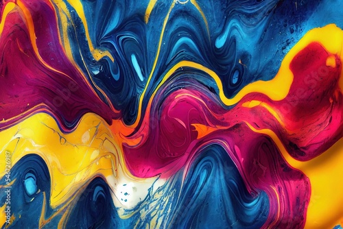 Rainbow ink splatter abstract art background