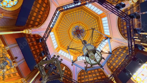 The innter dome of Rumbach Street synagogue, Budapest, Hungary photo