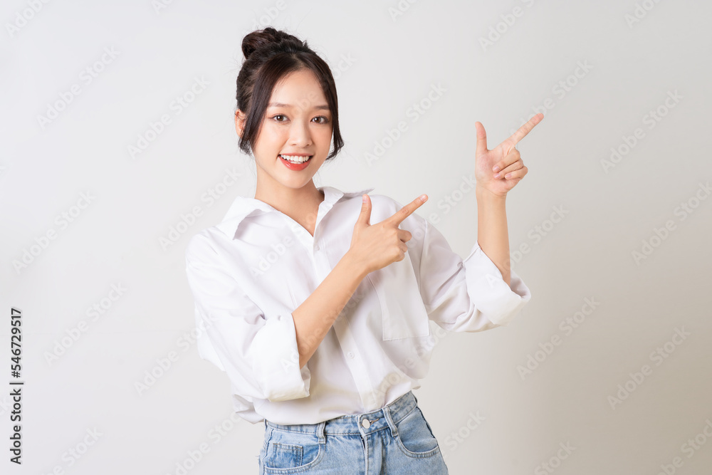 beautiful young asian businesswoman portrait on white background beautiful young asian businesswoman portrait on white background