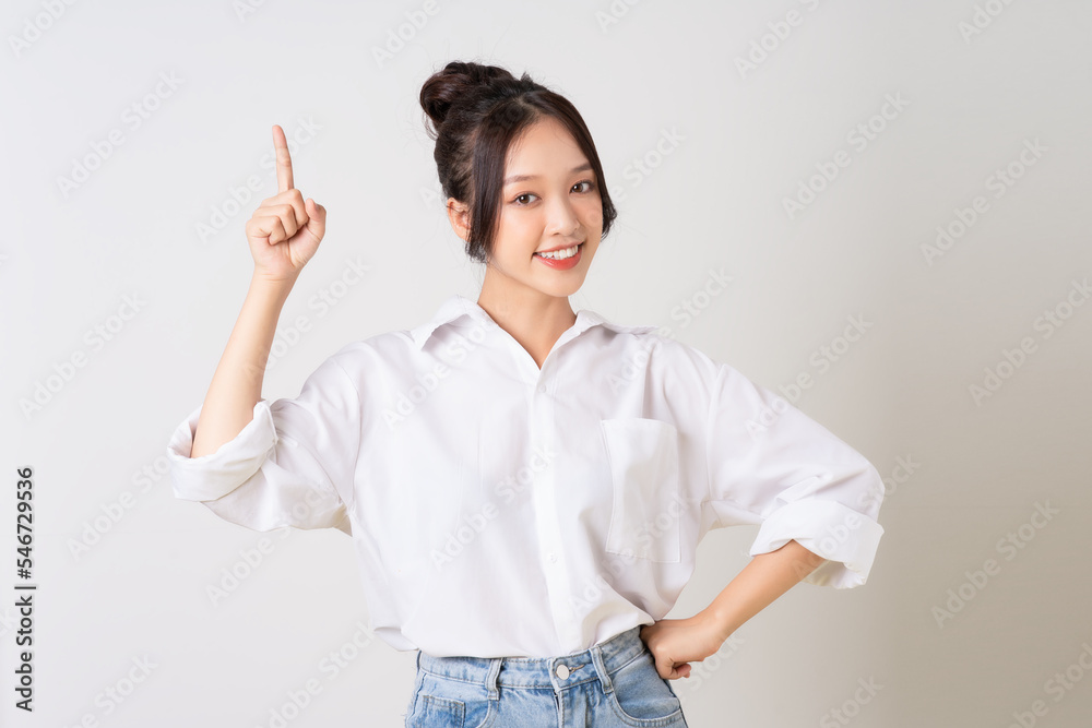 beautiful young asian businesswoman portrait on white background beautiful young asian businesswoman portrait on white background