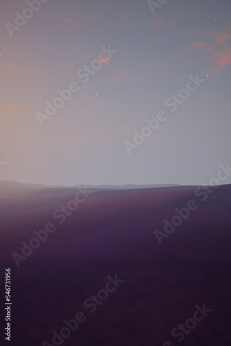 Early sunrise in the desert
