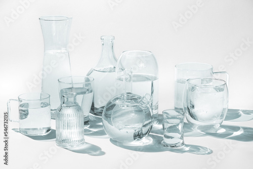 Set of glass vases photo
