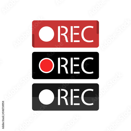 recording icon vector design templates
