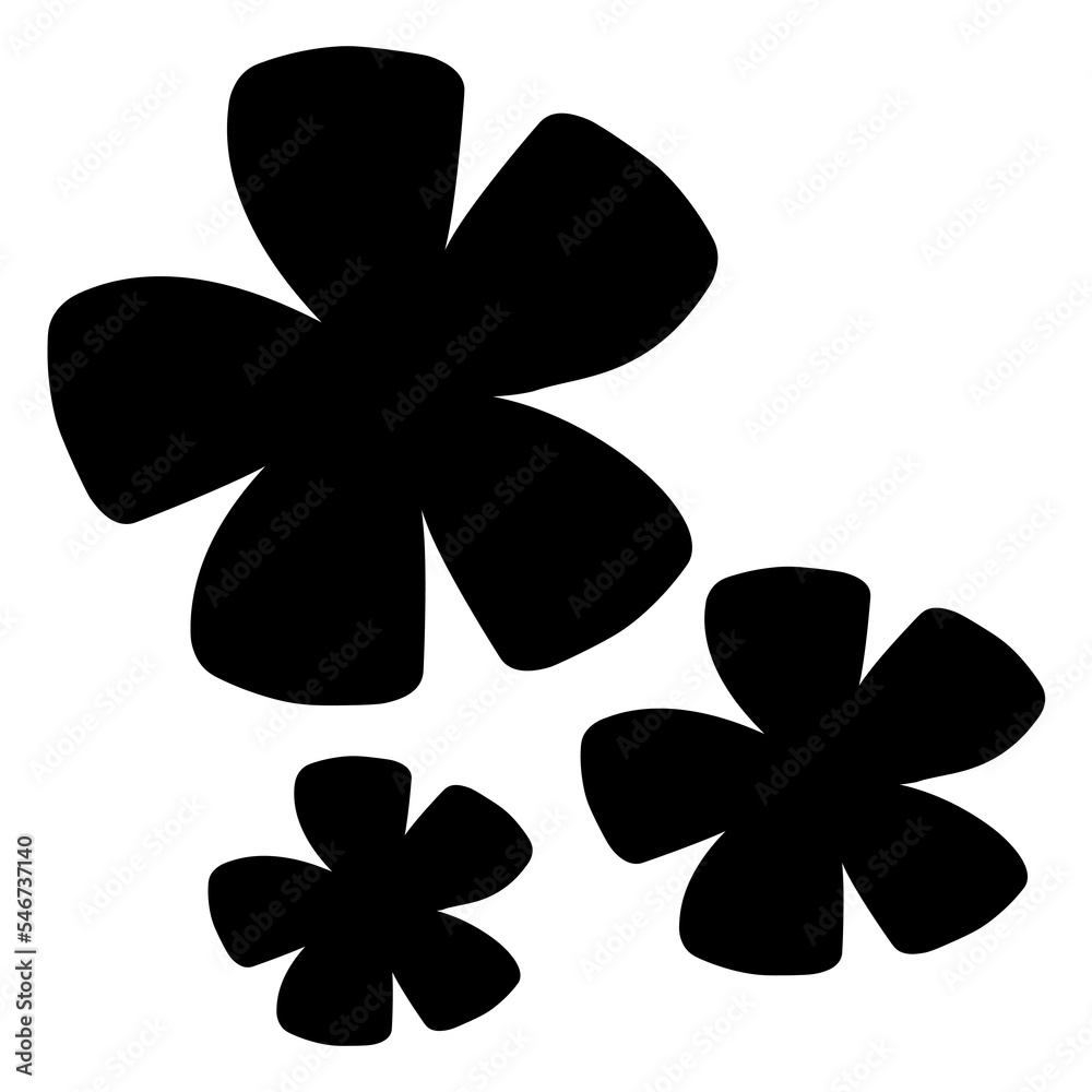 flower and leaf hand draw boho style flower and leaf hand draw boho style