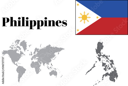 フィリピン 国旗/地図/領土