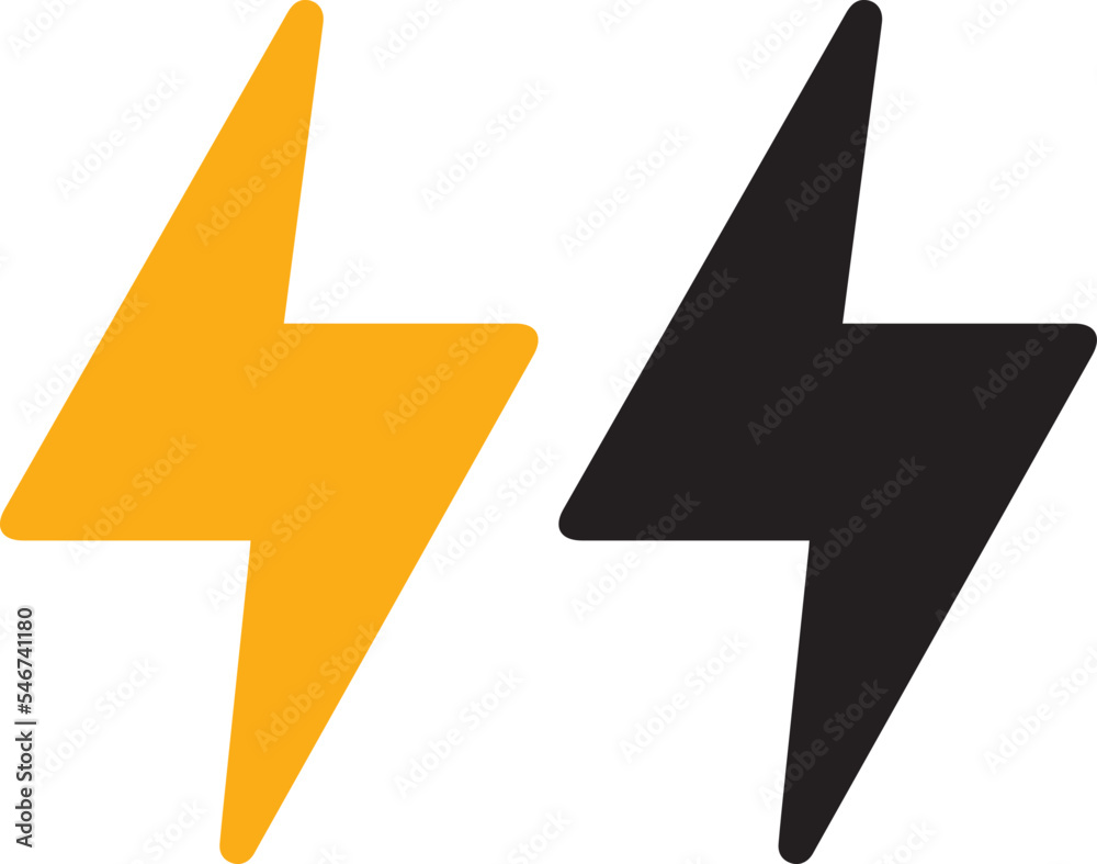 lightning bolt icon set. Bolt lightning flash icons. Flash icons