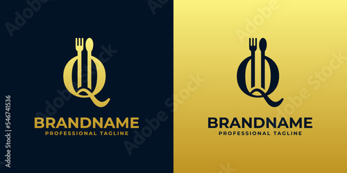 letter Q restaurant logo, suitable for any business related to restaurant, cafe, catering with Q initials.
