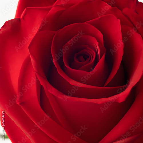 Red Roses on a white background, studio light