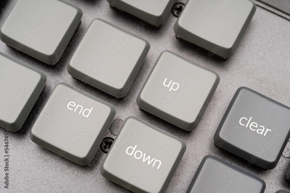 Keyboard close up. Mechanical keyboards is trendy hobby in computer user. symbol button tab on a