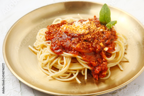 Freshly cooked spaghetti pasta