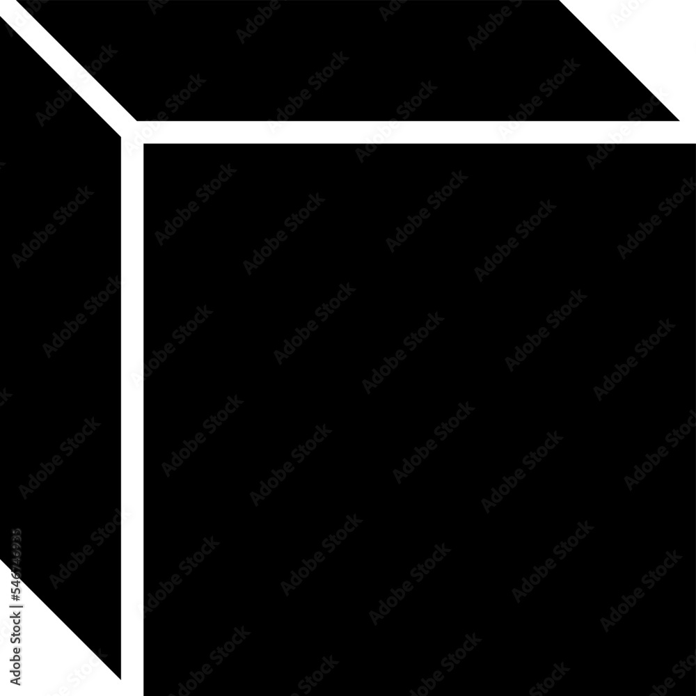 vector 3d box icon illustration on white background