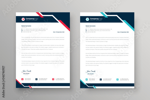 letterhead design for business modern corporate identity stylish company invoice and a4 cover design