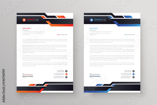 letterhead design for business modern corporate identity stylish company invoice and a4 cover design