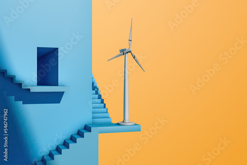 Modern windmill sustainable energy