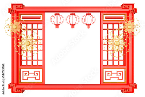 Traditional chinese buildings, asian architecture chinatown. Chinese townscape with pagoda, temple, house. China town city lanmarks landscape cartoon illustration design element photo