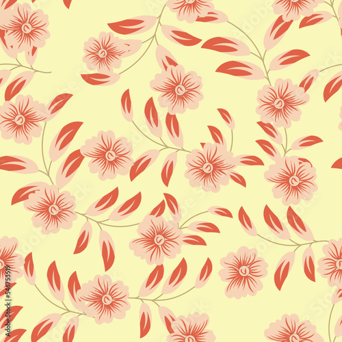 paisley flower Design pattern on background