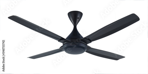 A ceiling fan is a mechanical fan, usually electrically powered, suspended from the ceiling of a room, that uses hub-mounted rotating blades to circulate air.