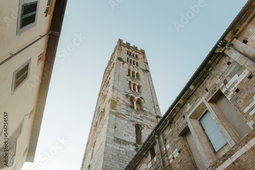 Guinigi tower in Lucca, Italy photo