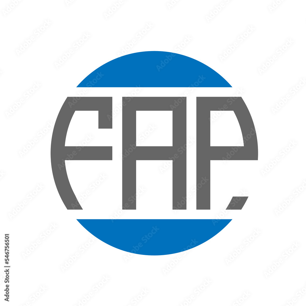 FAP letter logo design on white background. FAP creative initials circle logo concept. FAP letter design. FAP letter logo design on white background. FAP creative initials circle logo concept. FAP letter design.