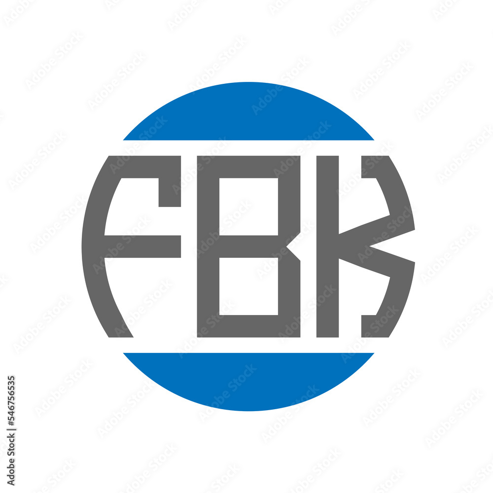 FBK letter logo design on white background. FBK creative initials circle logo concept. FBK letter design. FBK letter logo design on white background. FBK creative initials circle logo concept. FBK letter design.