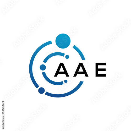 AAE letter logo design on black background. AAE creative initials letter logo concept. AAE letter design. photo