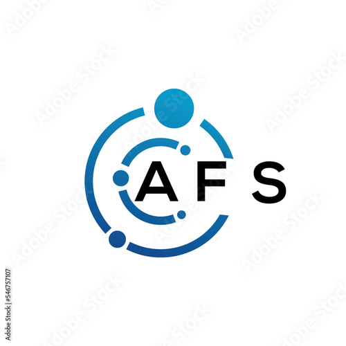 AFS letter logo design on black background. AFS creative initials letter logo concept. AFS letter design. photo