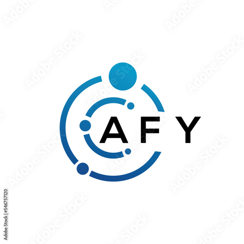 AFY letter logo design on black background. AFY creative initials letter logo concept. AFY letter design. photo