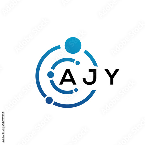 AJY letter logo design on black background. AJY creative initials letter logo concept. AJY letter design.