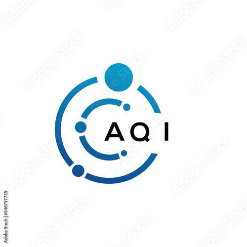 AQI letter logo design on black background. AQI creative initials letter logo concept. AQI letter design.