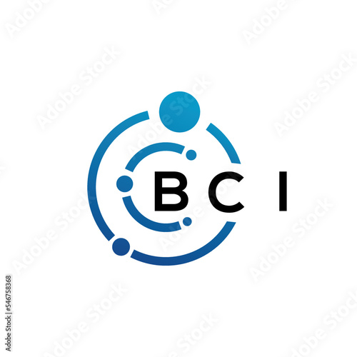 BCI letter logo design on black background. BCI creative initials letter logo concept. BCI letter design. photo