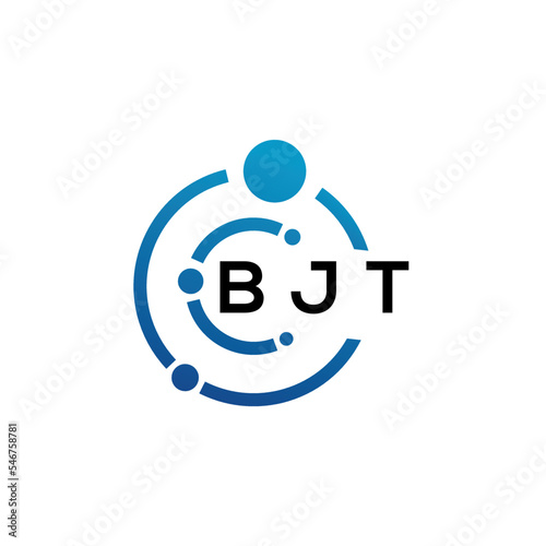 BJT letter logo design on  white background. BJT creative initials letter logo concept. BJT letter design. photo