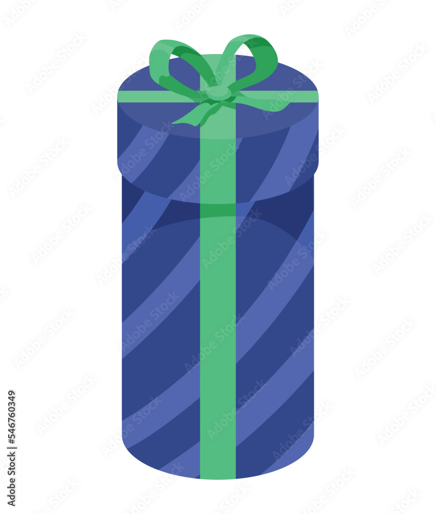 blue circular gift box blue circular gift box