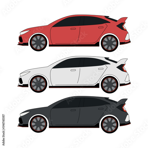 sedan car illustration vector 