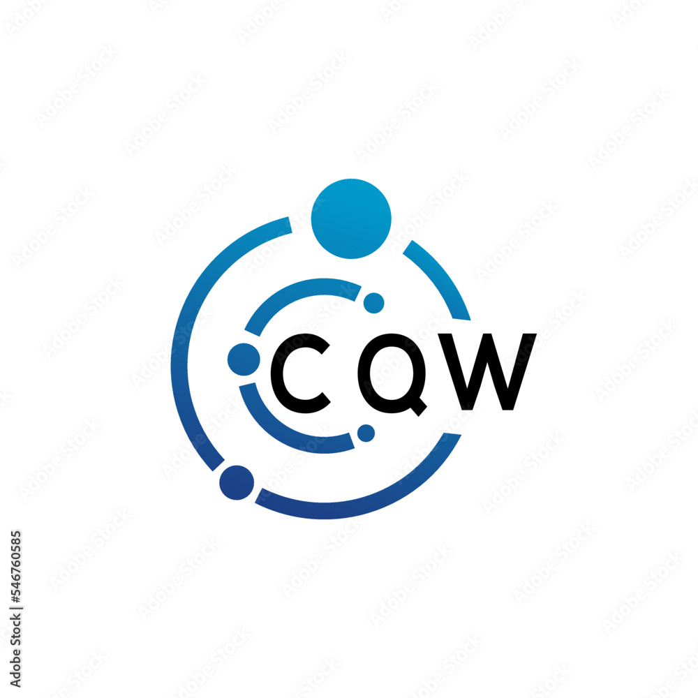 CQW letter logo design on white background. CQW creative initials letter logo concept. CQW letter design. CQW letter logo design on white background. CQW creative initials letter logo concept. CQW letter design.