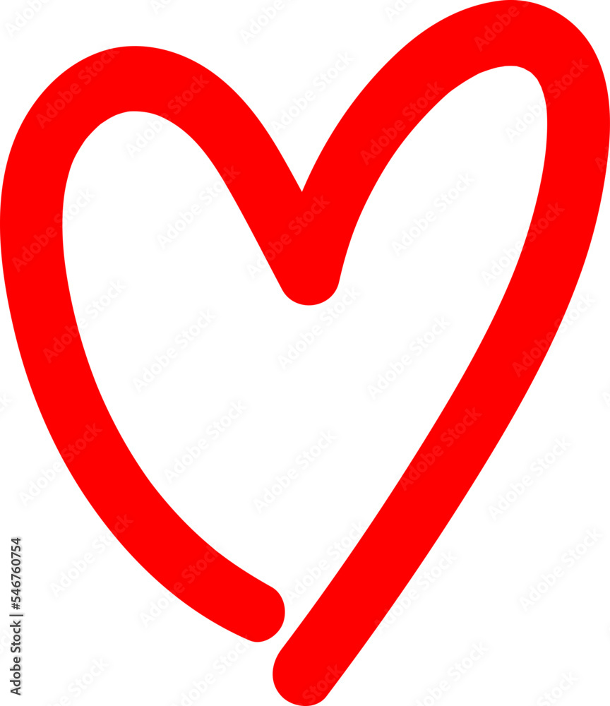 Red heart doodle Red heart doodle
