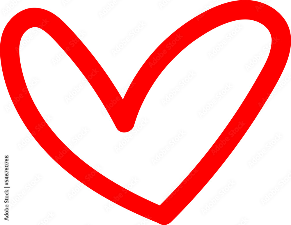 Red heart doodle Red heart doodle