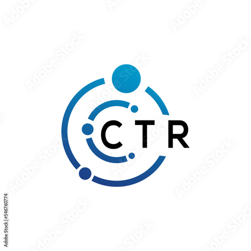 CTR letter logo design on  white background. CTR creative initials letter logo concept. CTR letter design.
