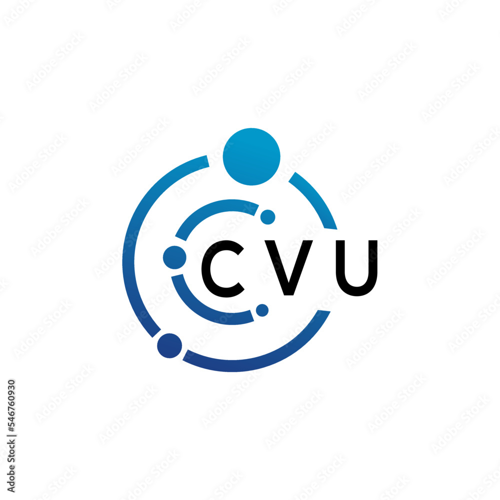 CVU letter logo design on white background. CVU creative initials letter logo concept. CVU letter design. CVU letter logo design on white background. CVU creative initials letter logo concept. CVU letter design.