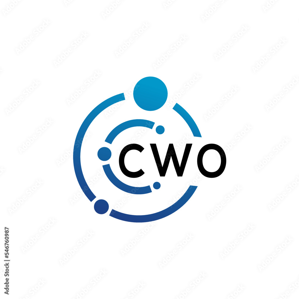 CWO letter logo design on white background. CWO creative initials letter logo concept. CWO letter design. CWO letter logo design on white background. CWO creative initials letter logo concept. CWO letter design.